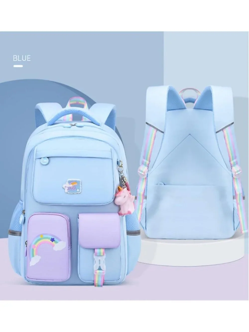 Ergonomic Lightweight Unicorn Backpack for Girls - Waterproof Schoolbag